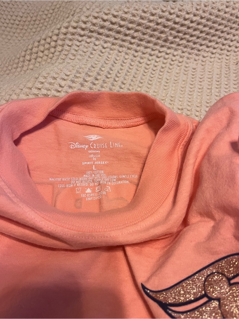 Disney Cruise Line Spirit Jersey - Navy and Pink Striped - Picture 4 of 4